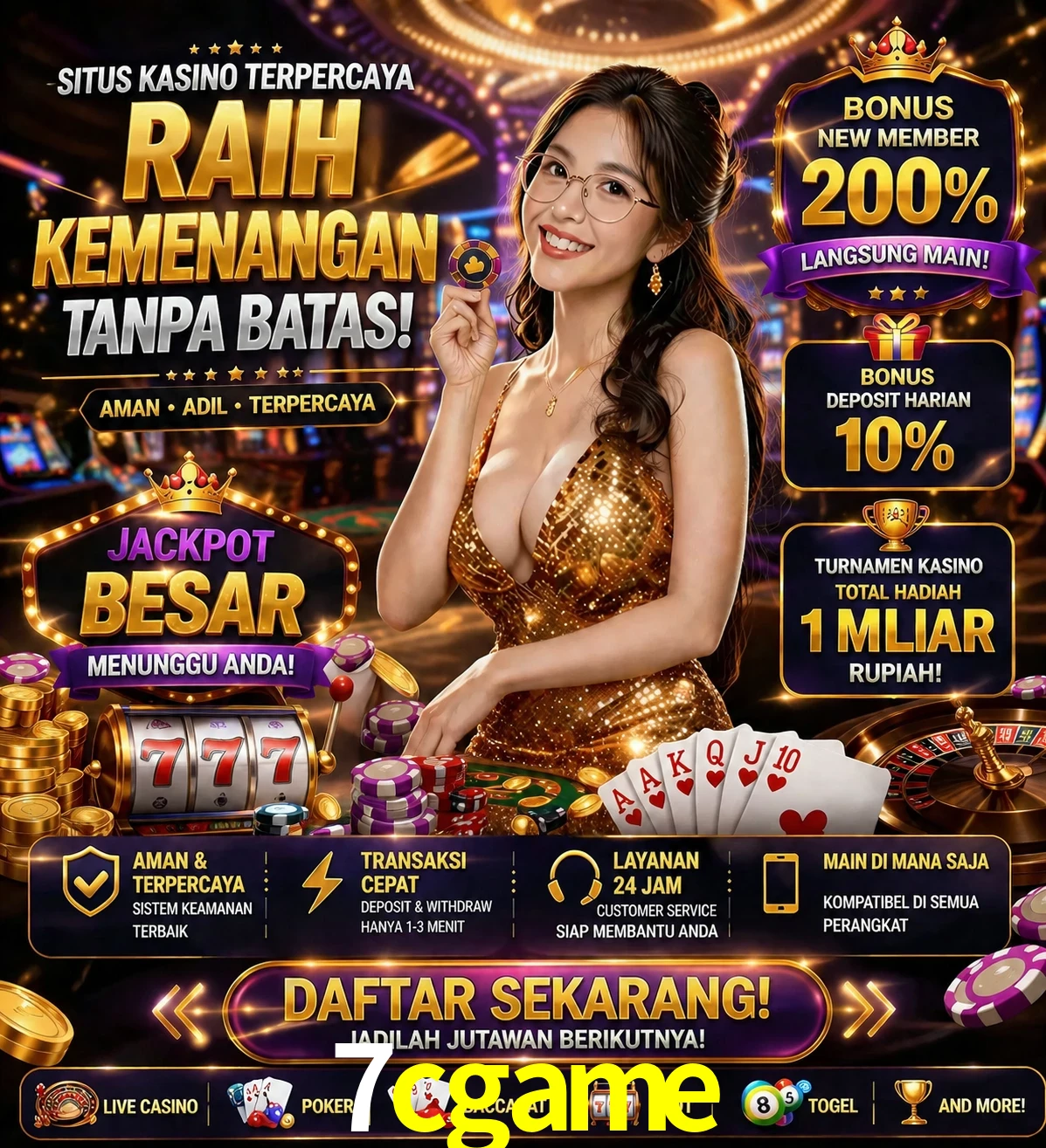 Roleta e blackjack 7cgame